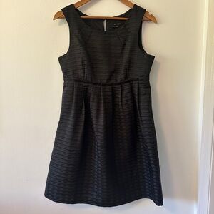 Max & Cleo Black Textured Mini Babydoll Dress